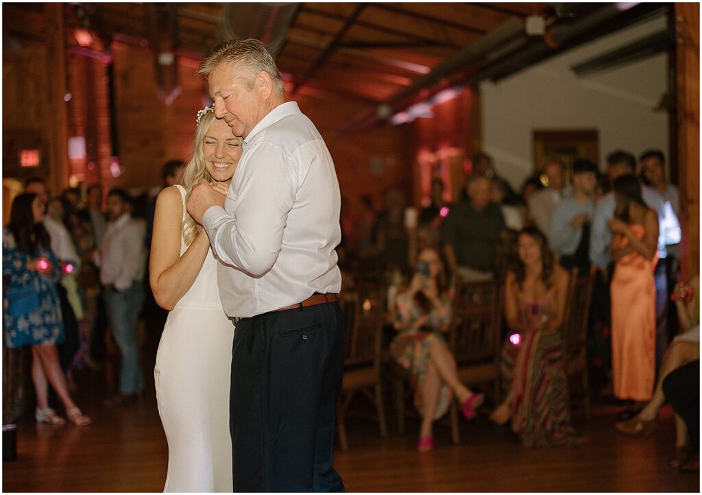 A father-daughter dance at a Milwaukee wedding