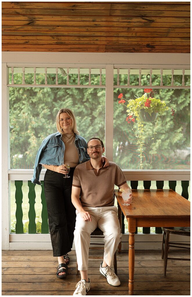 a couple in a bar