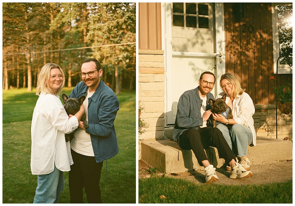 a couple with their dog