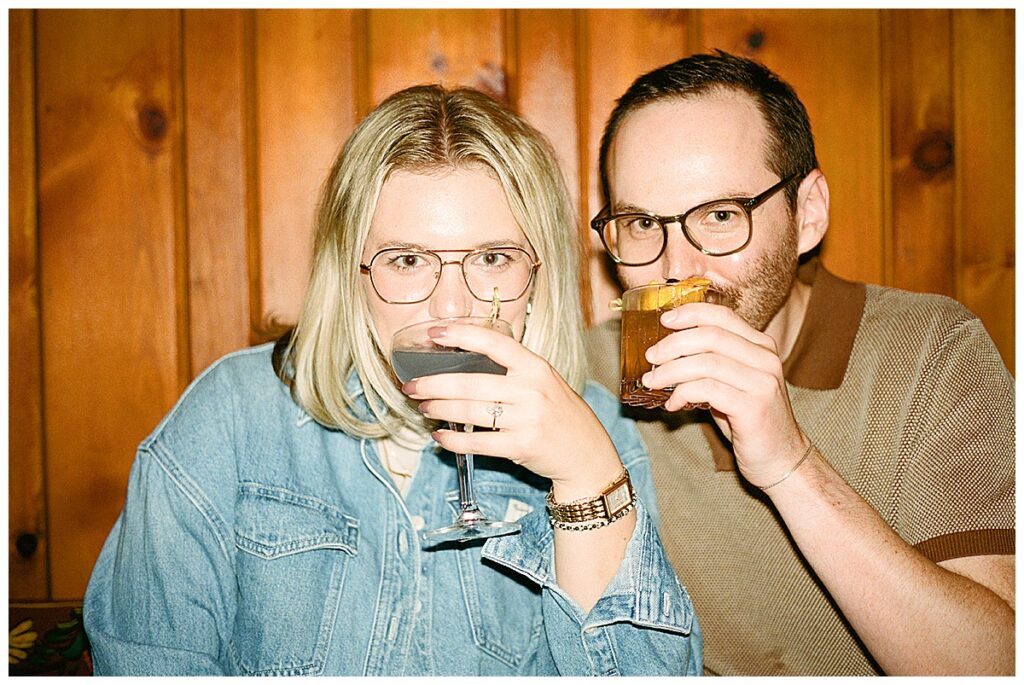 a couple sipping cocktails